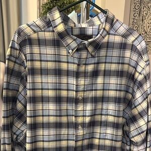 Signature Blue and Yellow Casual Button Down Shirt